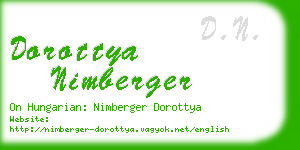 dorottya nimberger business card